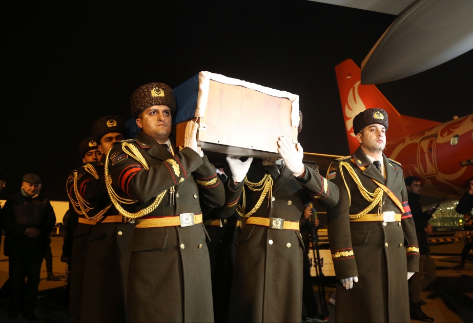 Dead body of Orkhan Asgarov killed in terror attack on Azerbaijani embassy in Tehran transported to Baku VIDEO