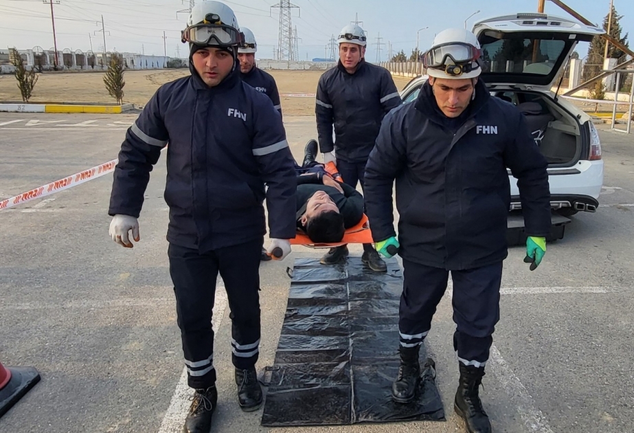 FHN-in Sumqayıt Regional Mərkəzi taktiki təlim keçirib
