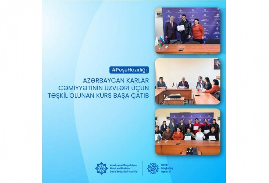 Azərbaycan Karlar Cəmiyyətinin üzvləri üçün təşkil olunan kurs başa çatıb