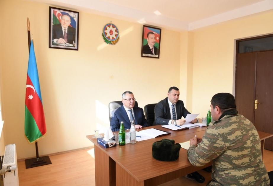 Yevlaxda keçmiş məcburi köçkünlərin müraciətləri dinlənilib
