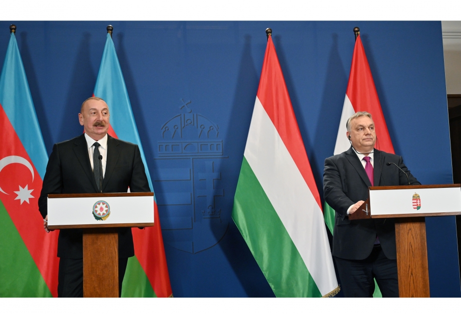 Le président azerbaïdjanais et le Premier ministre hongrois font des déclarations à la presse VIDEO