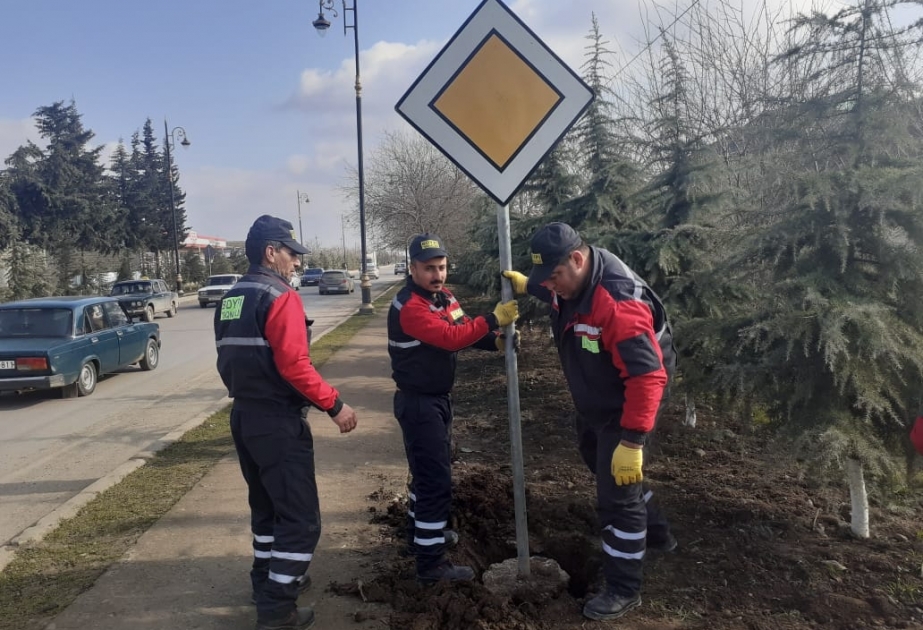 DYP: İstismar müddəti keçmiş yol nişanları yeniləri ilə əvəzlənir