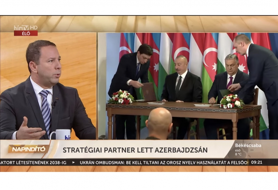 Венгерский телеканал Napindito рассказал о визите Президента Алиева в Венгрию