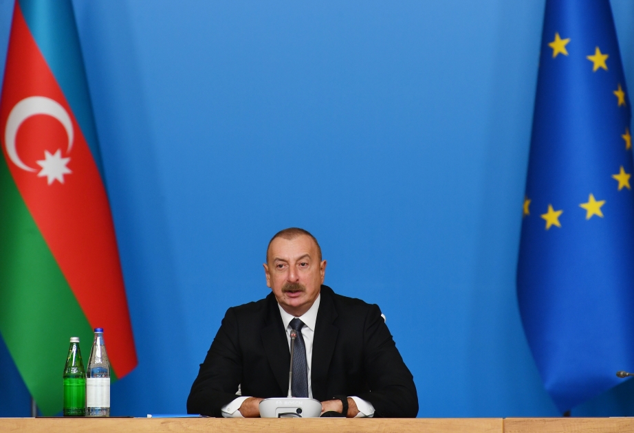 الرئيس الأذربيجاني: نتحدث اليوم عن توسعة ممر الغاز الجنوبي