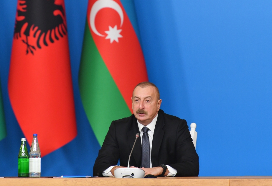 President Ilham Aliyev: Agreement on green energy development and transmission between Azerbaijan, Georgia, Hungary and Romania will open new chapter in energy security
