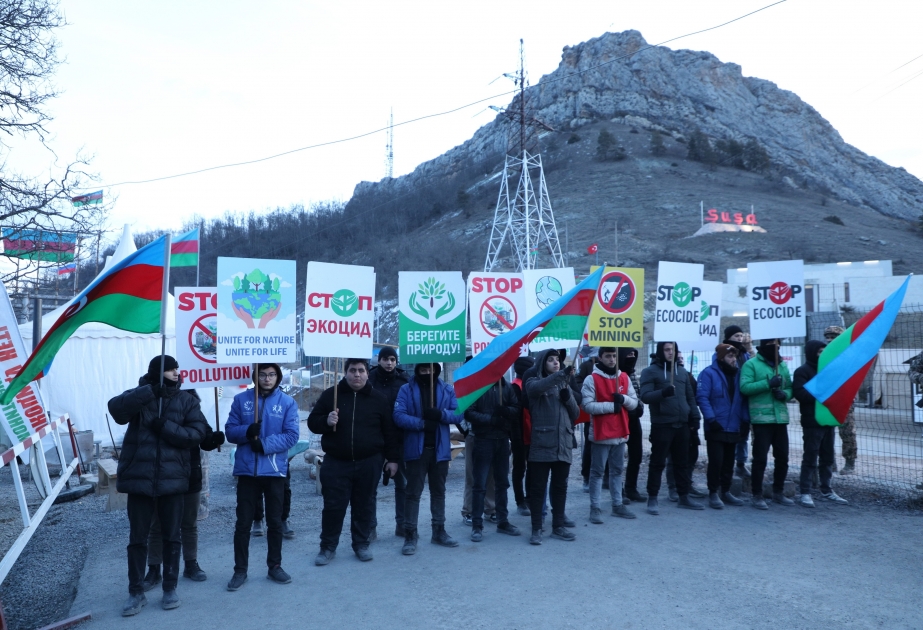 Peaceful protests of Azerbaijani eco-activists on Lachin–Khankendi road enter 56th day