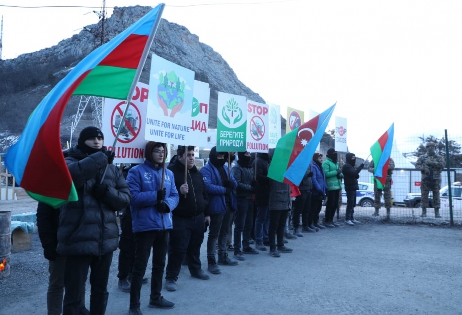 Peaceful protests of Azerbaijani eco-activists on Lachin–Khankendi road enter 57th day