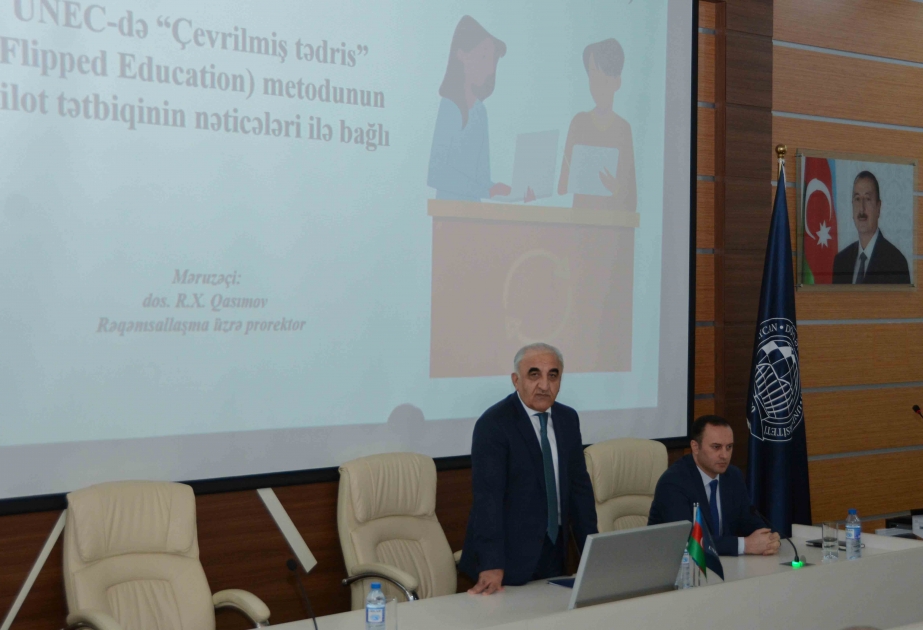 UNEC-də növbəti yeniliyin nəticələri müzakirə olundu - “Çevrilmiş tədris” metodu