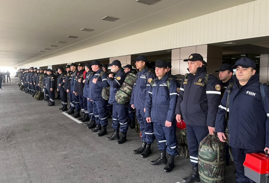 Se envía a Türkiye una fuerza de reacción rápida del Ministerio de Situaciones de Emergencia por orden del Presidente de Azerbaiyán