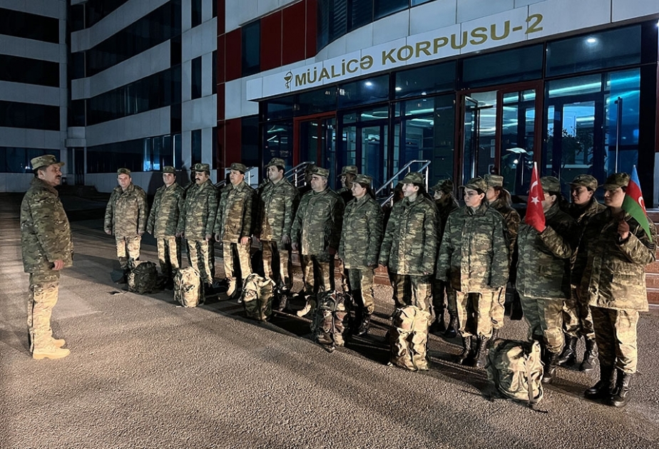 Azərbaycanın bir qrup hərbi tibb personalı Türkiyəyə yola düşüb