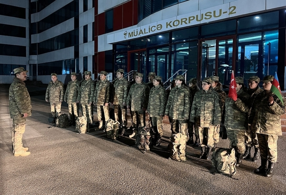 Group of Azerbaijani military medical personnel leaves for Turkiye
