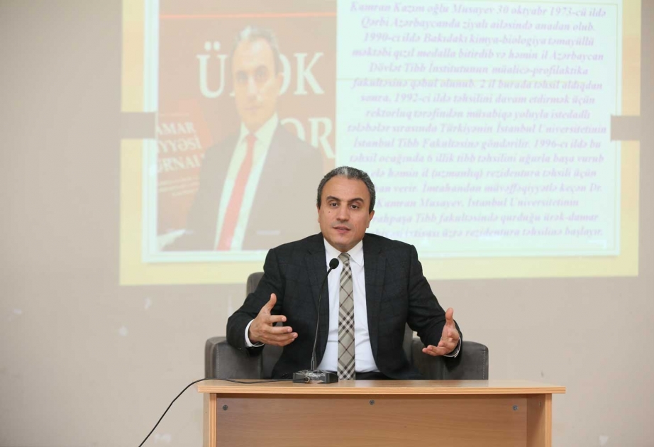 Tanınmış ürək cərrahı “Məktəbdə...” layihəsinin qonağı olub