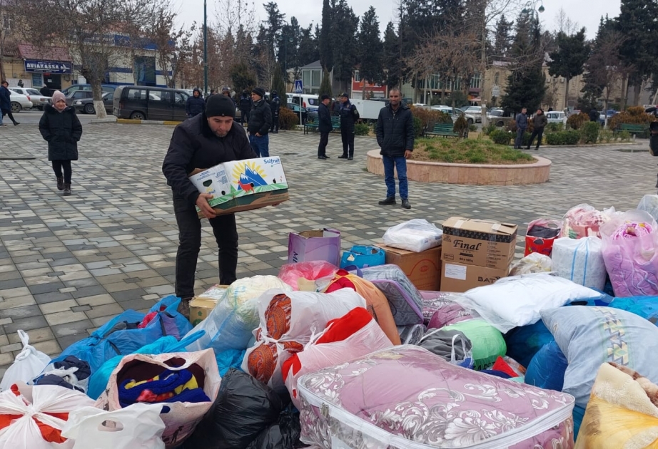İmişli sakinləri Türkiyəyə dəstək aksiyasına qoşulub