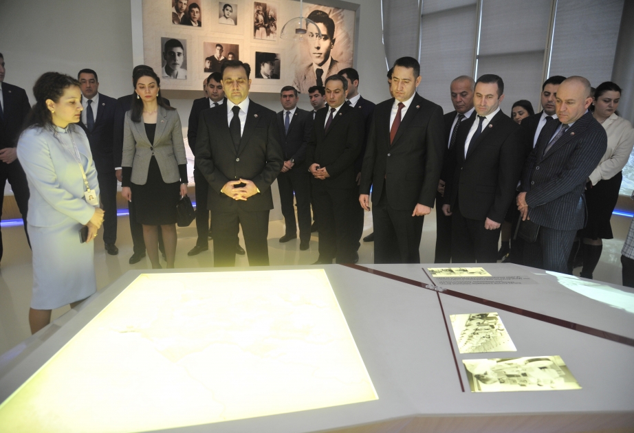 Strateji Obyektlərin Mühafizəsi Dövlət Agentliyinin əməkdaşları Heydər Əliyev Mərkəzində olublar