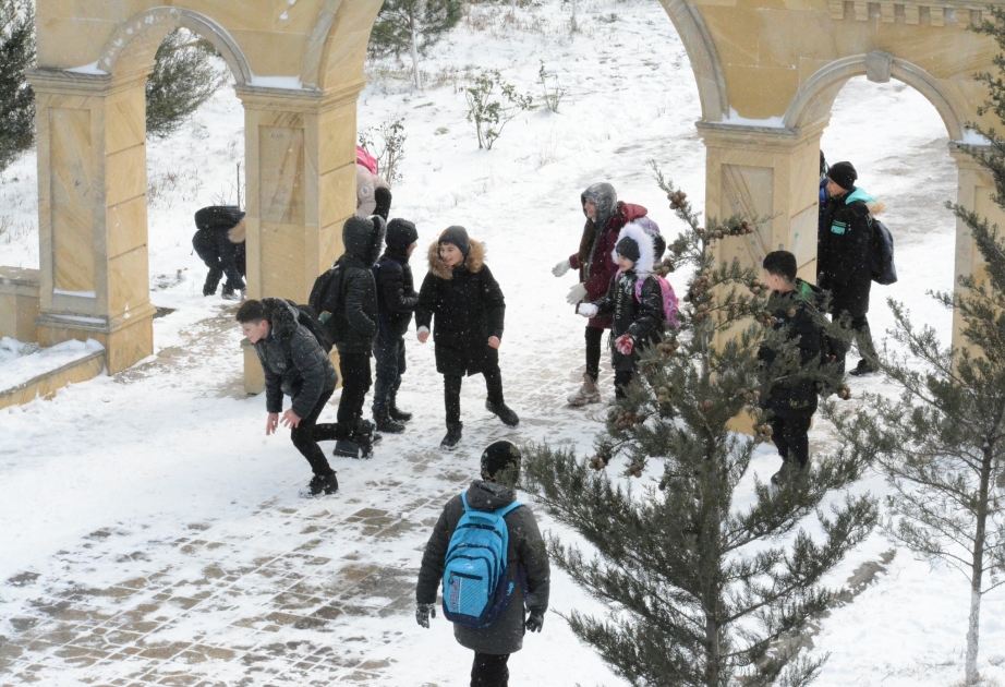 Xaçmazın qar mənzərələri - FOTOREPORTAJ