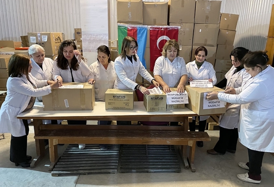 Ministerio de Defensa de Azerbaiyán envía suministros médicos a Türkiye