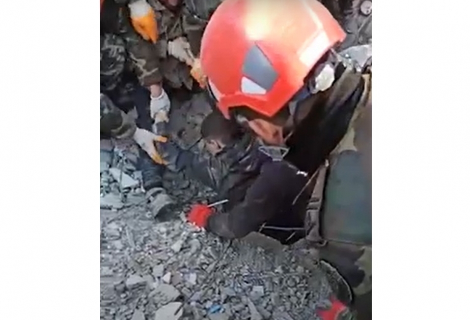Azerbaijani rescue team pulls two teenagers alive from rubble in quake-hit Kahramanmaras