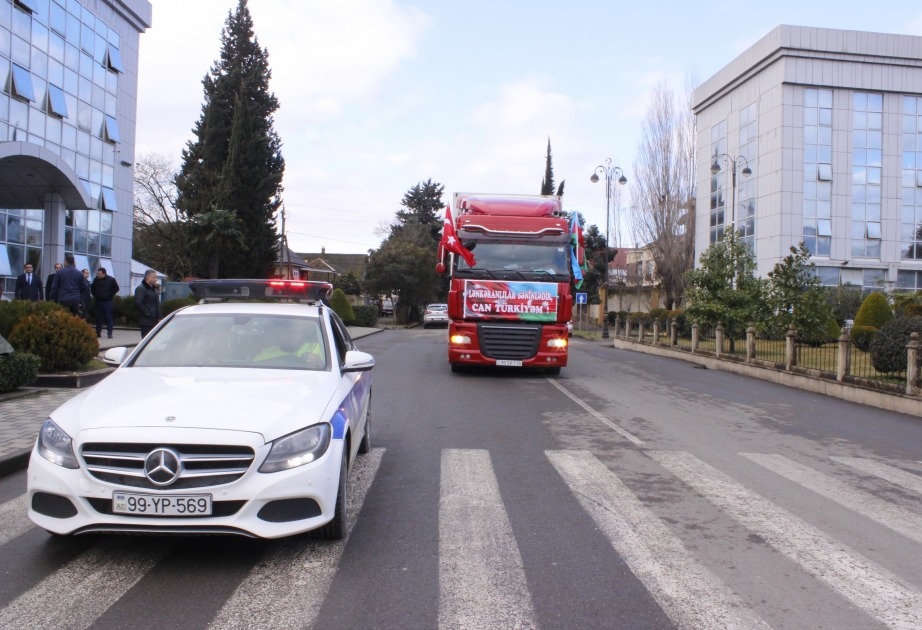 Cənub bölgəsindən yardım dolu yük avtomobilləri qardaş ölkəyə yola salınıb