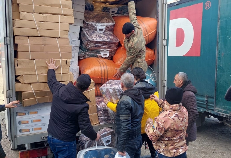 Füzuli və Ucar rayonlarından da Türkiyəyə yardım yollanıb