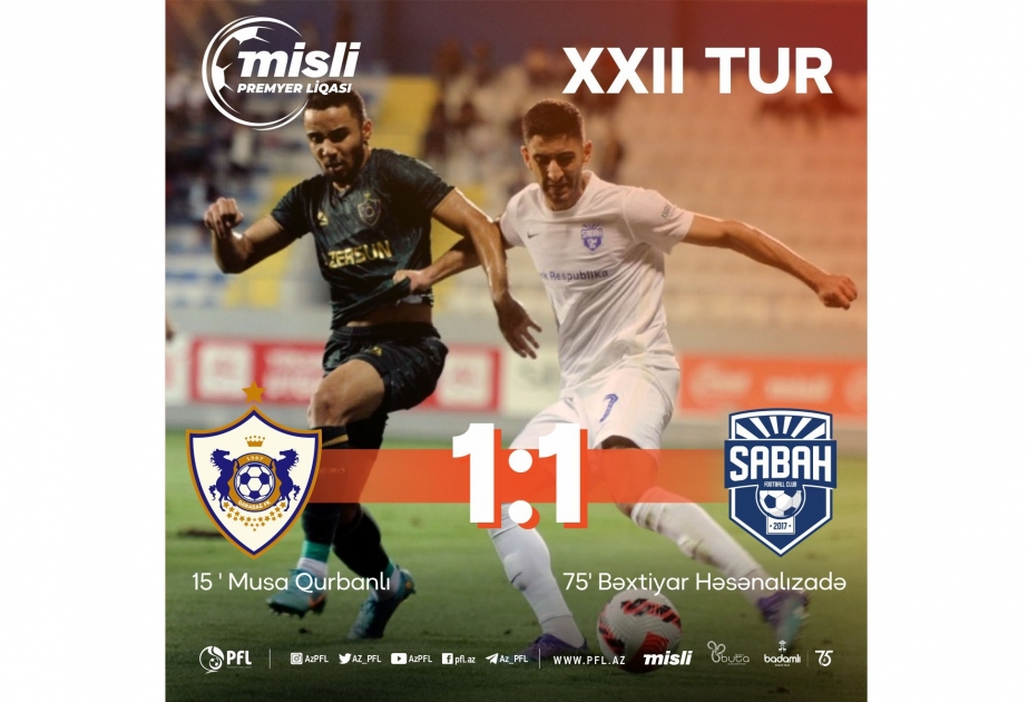 “Qarabağ” - “Sabah” oyunu heç-heçə yekunlaşıb