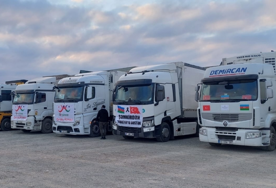 125 Tonnen Hilfsgüter aus aserbaidschanischen Regionen in die Türkei geschickt