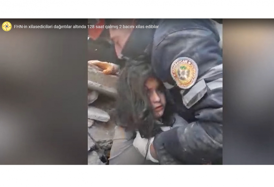 Azerbaijani rescuers pull two sisters alive from rubble in Kahramanmaras
