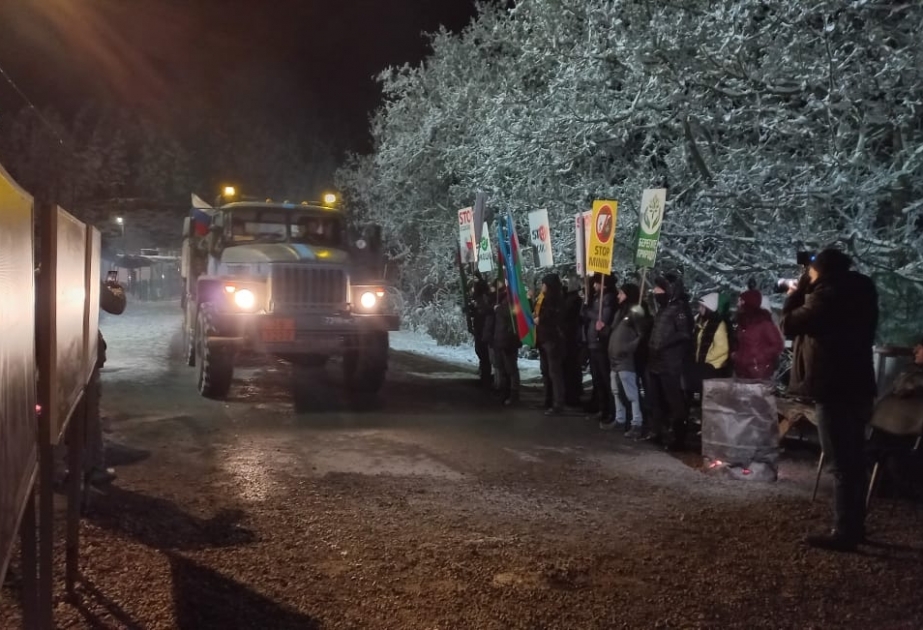 Rusiya sülhməramlılarına aid avtomobil karvanı aksiya ərazisindən sərbəst keçib