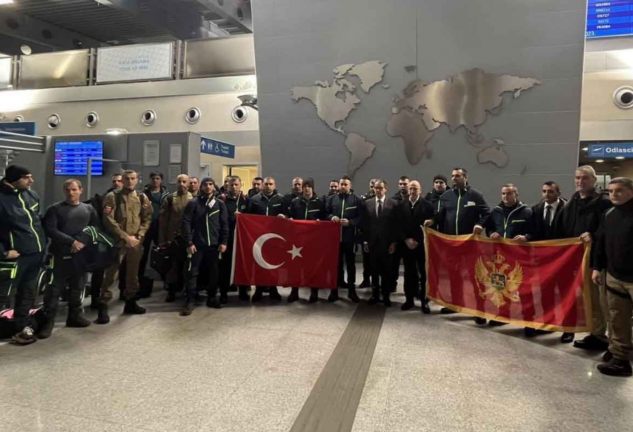 Monteneqro Türkiyədəki axtarış-xilasetmə işlərinə dəstəyini davam etdirir
