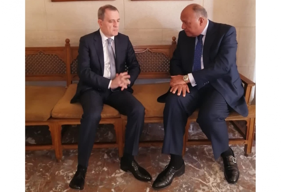 Ceyhun Bayramov misirli həmkarı ilə görüşüb