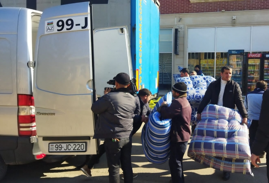 Hacıqabul, Neftçala, Saatlı və Salyan rayonlarından çıxan yük maşınları Türkiyəyə yola düşüb VİDEO