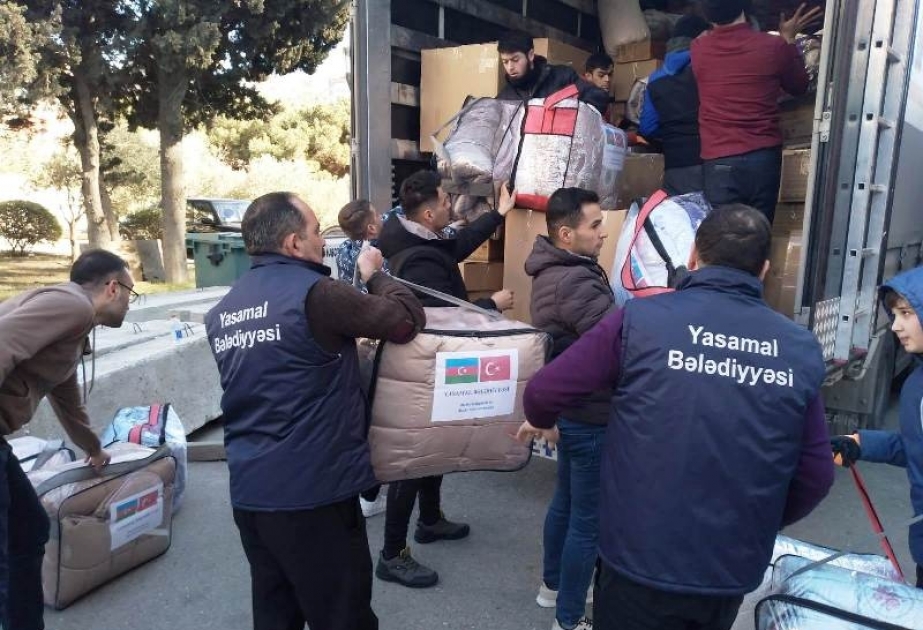 Yasamal bələdiyyəsi Türkiyəyə humanitar yardım göndərib