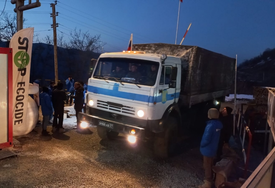 Laçın-Xankəndi yolu: Bu gün ekoaksiya ərazisindən 72 avtomobilin sərbəst keçidi təmin olunub