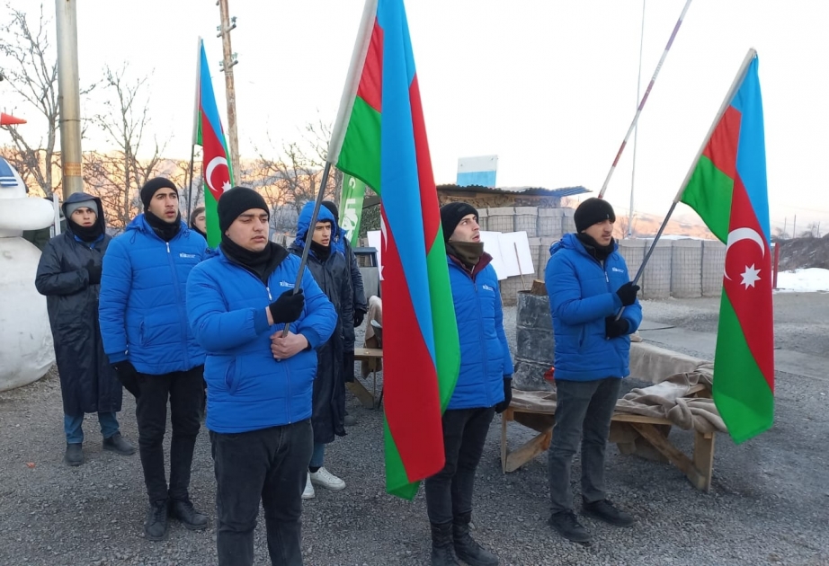 Laçın-Xankəndi yolunda azərbaycanlı ekofəalların aksiyası 66 gündür davam edir