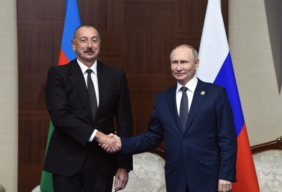 Präsident Ilham Aliyev telefoniert mit seinem russischen Amtskollegen Wladimir Putin