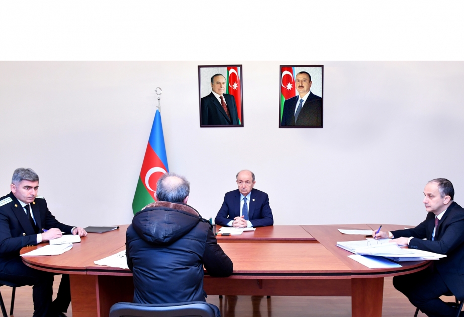 Ədliyyə naziri Yevlaxda vətəndaşlarla görüşüb