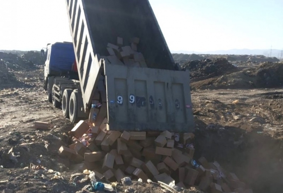 İstehlaka yararsız qida məhsulları məhv edilib
