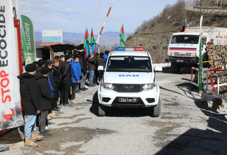 Rusiya sülhməramlılarına aid avtomobil karvanı aksiya ərazisindən sərbəst keçib