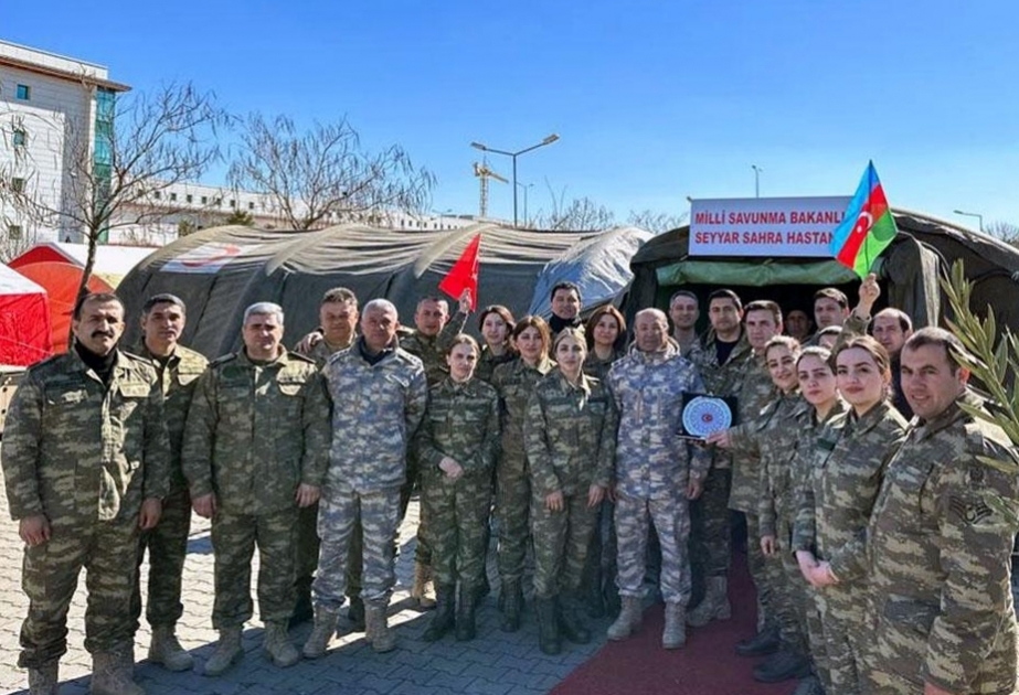Азербайджанский военный медицинский персонал продолжает свою деятельность в Кахраманмараше