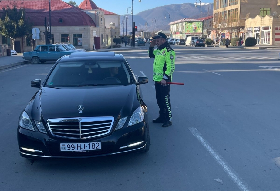 Balakəndə təhlükəsizlik kəmərindən istifadə etməyən sürücülər barəsində tədbir görülüb
