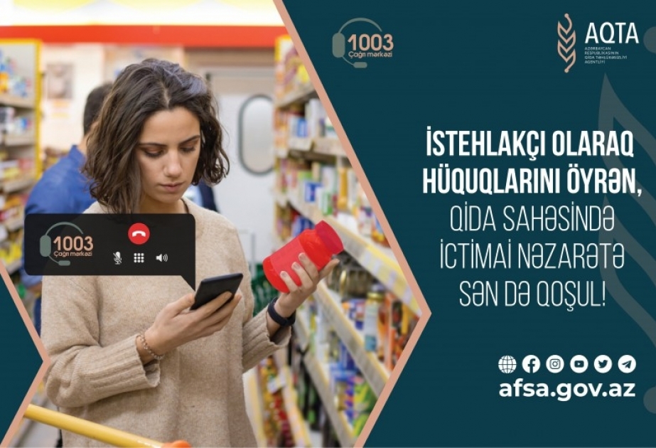 AQTA vətəndaş cəmiyyətinin hər bir üzvünü istehlakçı olaraq, ictimai nəzarətdə fəal olmağa çağırır