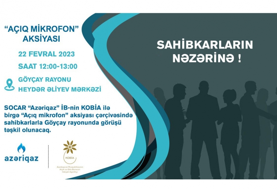 “Azəriqaz”ın əməkdaşları Göyçayda sahibkarlarla görüşəcəklər