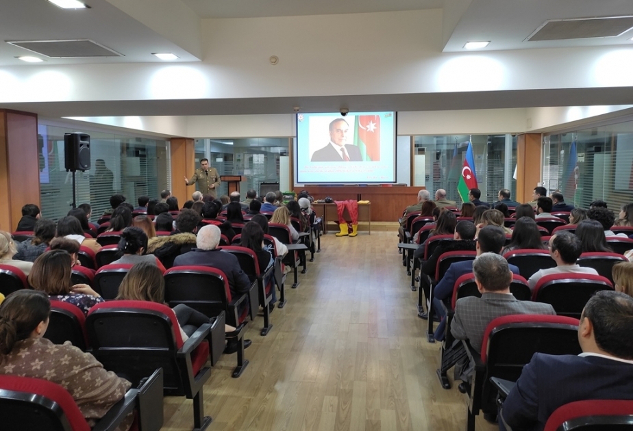 “Əhalinin fövqəladə hallar zamanı mühafizəsinin təşkili” mövzusunda nümunəvi dərs