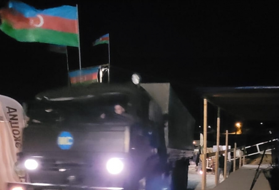 La circulation des véhicules du contingent russe de maintien de la paix est assurée sur la route Latchine-Khankendi
