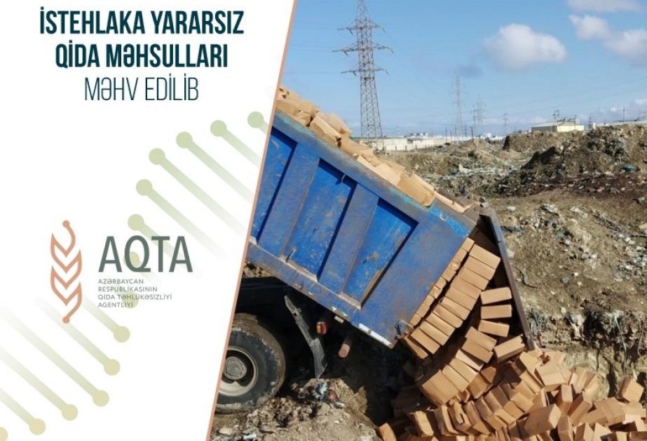 İstehlaka yararsız qida məhsulları məhv edilib