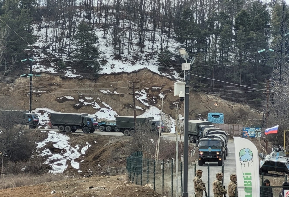 Laçın-Xankəndi yolu: Sülhməramlıların növbəti avtomobil karvanı Xankəndiyə gedib