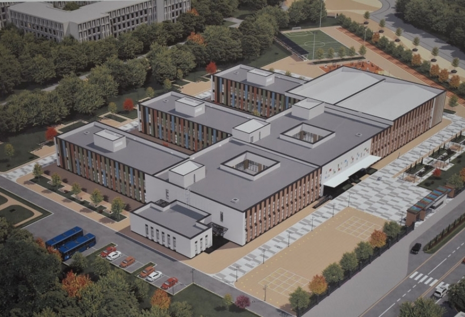 La escuela, en construcción en Fuzuli con el apoyo financiero de Uzbekistán, se pondrá en funcionamiento en el nuevo año escolar