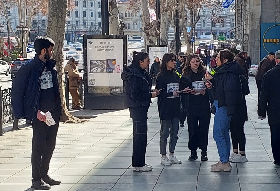 Tbilisidə “Xocalı faciəsi insanlığa qarşı cinayətdir” adlı aksiya keçirilib