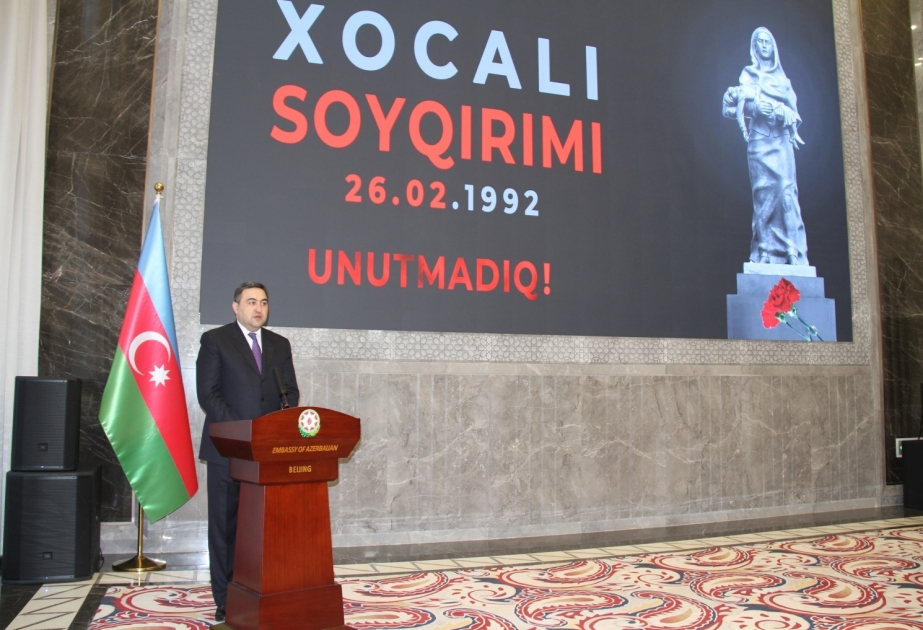 Çində Xocalı soyqırımı qurbanlarının xatirəsi anılıb VİDEO