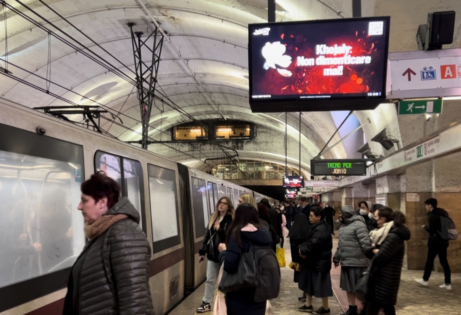 Roma metrosunda Xocalı soyqırımı ilə bağlı məlumatlandırıcı videoçarx yayımlanır VİDEO