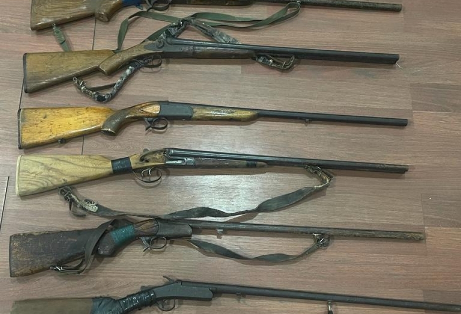 Balakən sakinlərindən 6 qanunsuz silah götürülüb
